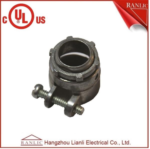 Flexible Conduit Straight Squeeze Connector Electrical Zinc Die Casting UL