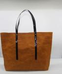 Letter Pattern Washable Kraft Paper Tote Bag Degradable Environmental With Logo