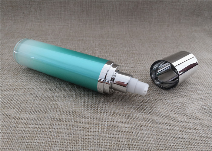 Round Acrylic Lotion Bottle Light Green Color Anti Bacterial 40 * 185MM