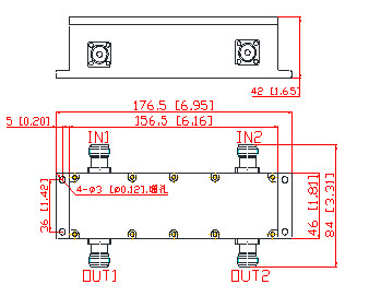 380-6000MHz 2in 2out N Female Hybrid Coupler