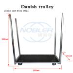 Display Type Plywood Danish Flower Trolley Rust Prevention Assembly Convenient
