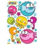 Removable Eco-friendly Fish Glitter Sticker For Kids 5321