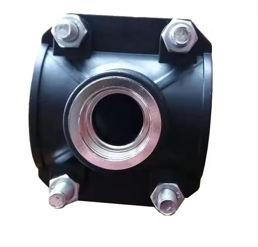 Heavy Stainless Steel Thread Clamp Saddle 63*1/2"For Water Pipe Fitting Irrigation Connectors
