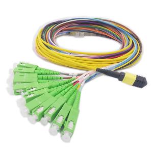 Wholesale MPO - SC SX MPO Fanout Cable 12 Core 12 Colors With Simplex Connectors from china suppliers