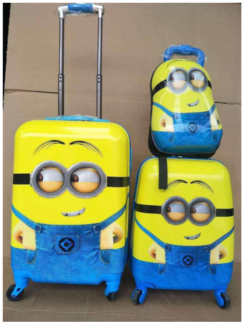 Certificated Cartoon Printing ABS Kids Universal Wheel Travel Trolley Carry On Luggage