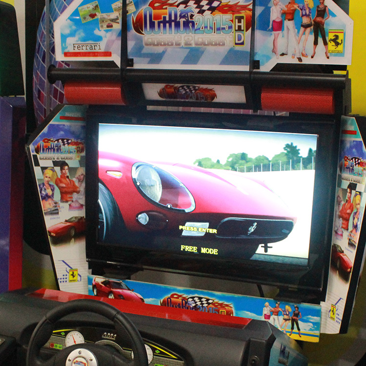 380V Car Racing Arcade Machine , Metal outrun arcade cabinet