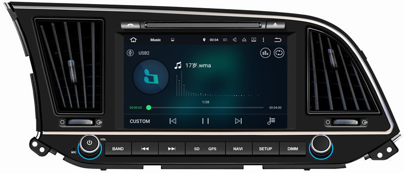 Ouchuangbo 8" autoradio multimedia stereo android 7.1 for Hyundai Elantra 2016 with reverse camera Bluetooth Phone
