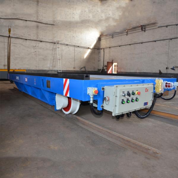 Aluminium Product Manufacturing Industry Flat Transfer Cart On Rail