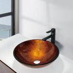 145mm Tempered Glass Sink Bathroom Countertop No Hole Scratch Resistance With