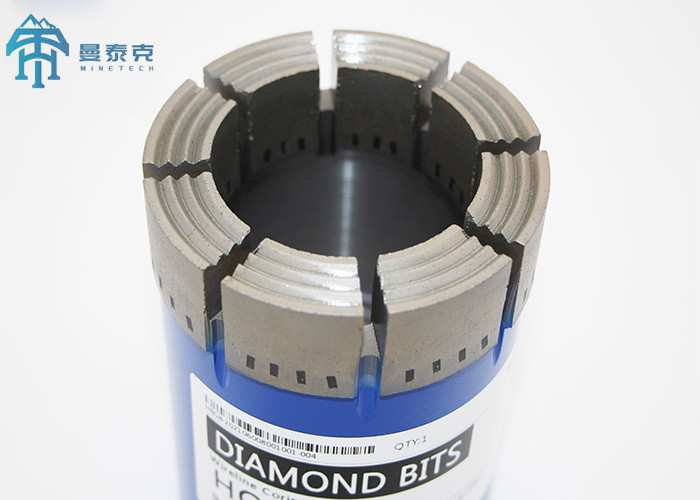 3.78inch Geological Drilling Bits , HQ Impregnated 65Mn Core Cutting Drill Bit