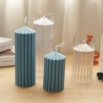 OEM Silicone Pillar Candle Molds Customized Candle Stick Mold LFGB Certified