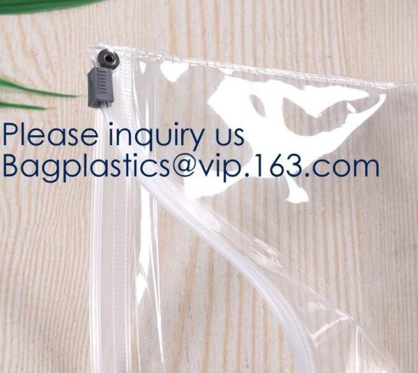 Custom Logo Zip Lock Transparent PVC EVA Cosmetic Bag,Reusable EVA swimwear bag