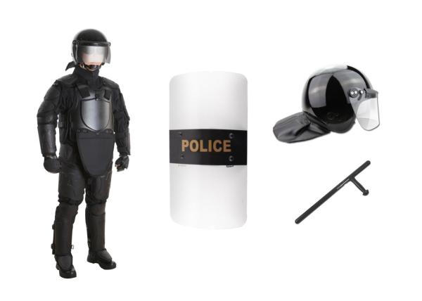 Security Anti Riot Police Outfit / Tactical Body Armor Suit Heavily Protected FV