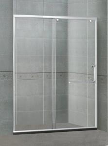 Wholesale Brushed One Sliding Glass Shower Screen Tempered Glass Inline Visible Glass Clips from china suppliers
