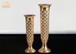 Trumpet Shape Floor Vases Homewares Decorative Items Gold Leafed Fiberglass