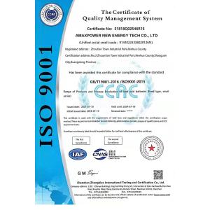 AMAXPOWER NEW ENERGY TECH CO., LTD Certifications