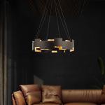 Art Deco Led Pendant Lights Living Dining Room round Moderne Oval LED Chandelier