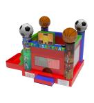 Sport Theme Foot Ball And Basketball Inflatable Bouncy Castle