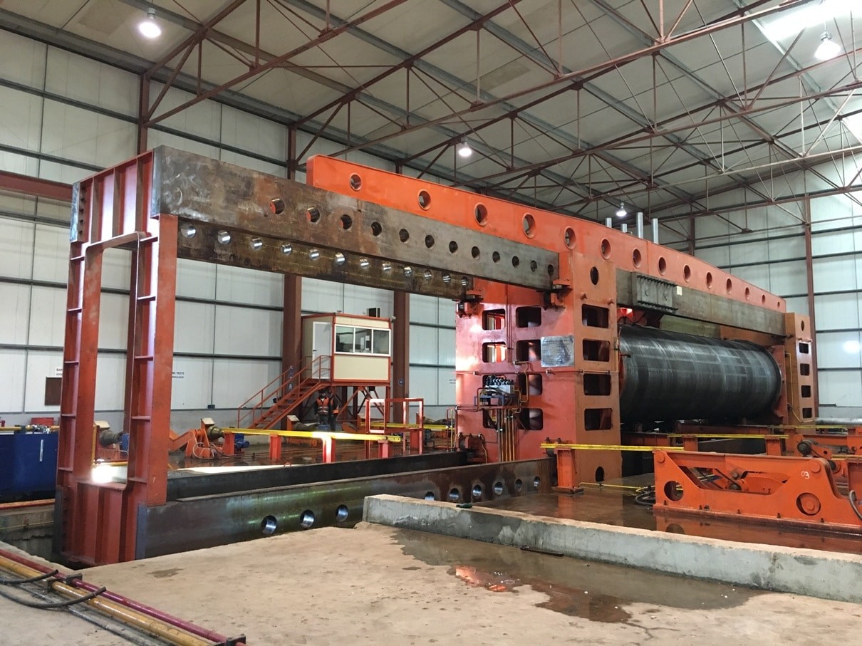Large OD Steel Pipe Hydro Testing Machine Fatigue Resistant Low Noise