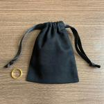OEM CMYK Print Drawstring Jewelry Pouch With Cotton Ribbon