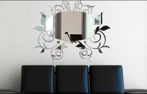 Wholesale Eco-friendly CM-081 40 * 60cm Novelty Wall Mirror Sticker for Livingroom Decoration from china suppliers
