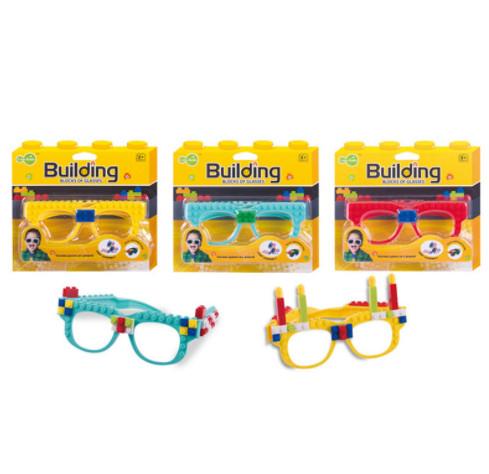 Amazon cross-border building block glasses with small particle building block