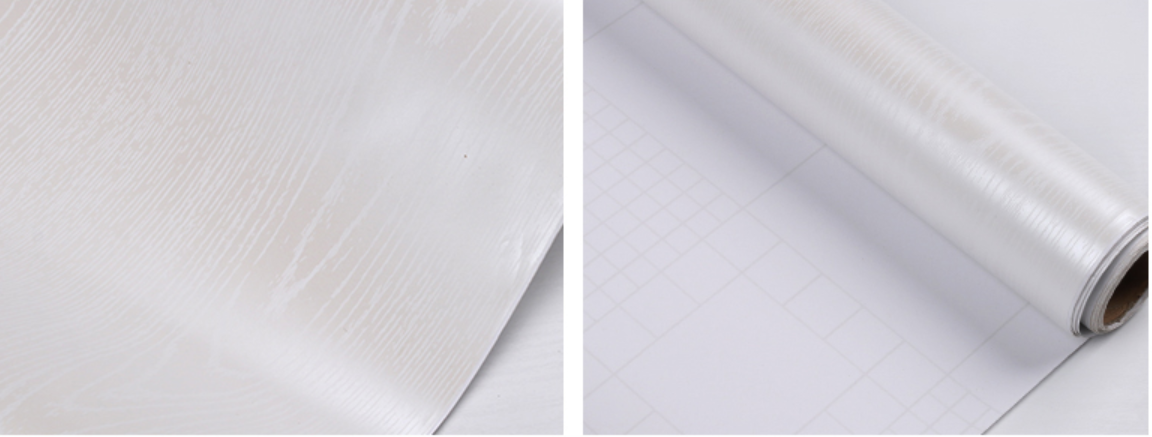 Fireproof Vinyl Wallpapers 3D Wood Wallpaper PVC Adhesive Wooden Wall Paper for Wood Cabinets Refurbishment