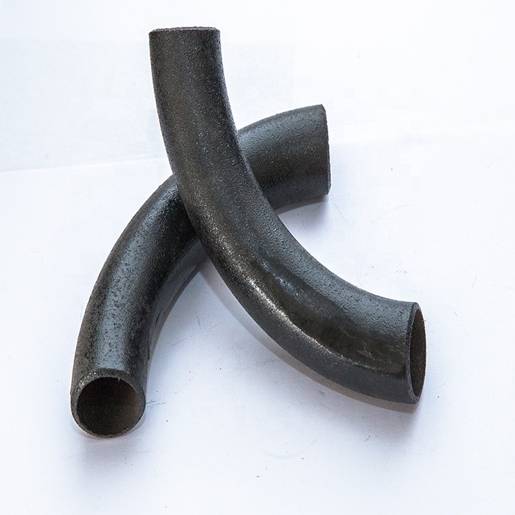 Customized Bend Carbon Steel Fittings With Sand Blasting Black Oil Surface