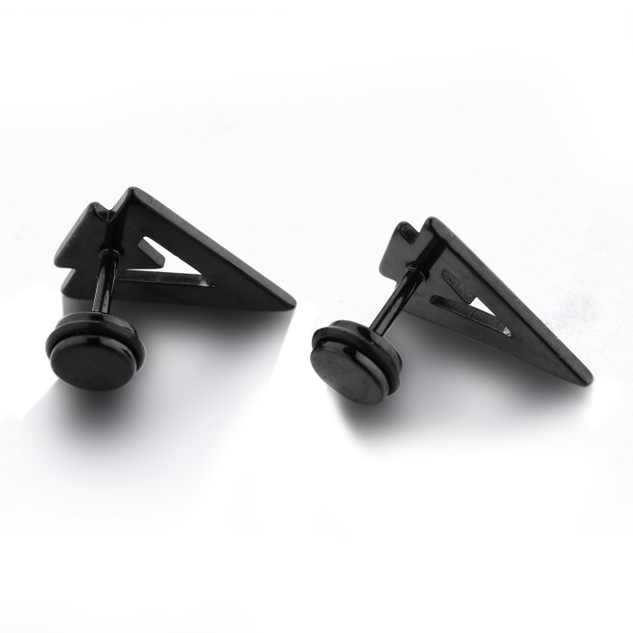New arrival fashion double triangular design korea stud earrings