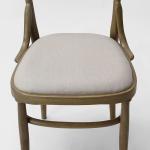 Custom Made Birch Wood Hotel Dining Chairs with Fabric Upholstery