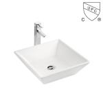 Self-Cleaning Square Vessel White Bathroom Sink Table Wash Face Basin