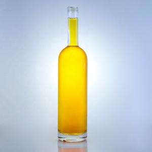 Wholesale Customized Logo 700ml 750ml High Flint Round Shape Glass Bottle with Screw Top Finish from china suppliers