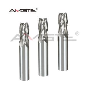 Wholesale 4 Flute Carbide Roughing End Mill High Feed Serrated End Mill h6 For Steel / Stainless from china suppliers
