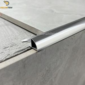 China Round Edge Closed 2.6m Metal Tile Trim Aluminum Tile Edging Strip on sale