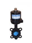 Wafer Style Electrically Operated Butterfly Valve DN65 DN80 Black High Torque