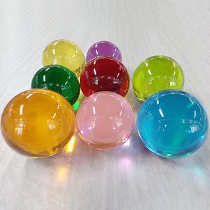 Wholesale ODM OEM low MOQ Colorful acrylic ball New arrival Hot Selling kid playing round 110mm toy balls resin ball from china suppliers
