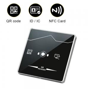 China Tempered glass QR Code Reader Access Control Wiegand Proximity Card Reader on sale