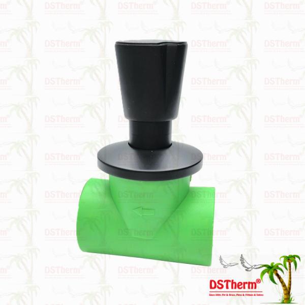 Ppr Black Plated Stop Valve Brass Valve Core Electrophoretic Black Coating