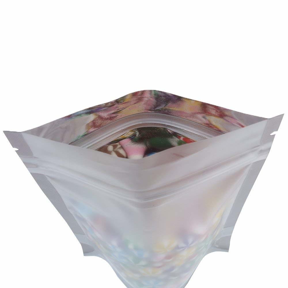 Stand Up Clear Silver Zip Lock Resealable Aluminum Mylar Foil Plastic Packaging Bag