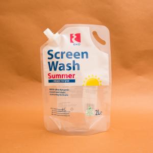 Wholesale 2L Plastic Stand Up Liquid Spout Pouch Bags For Liquids Screen Washing from china suppliers