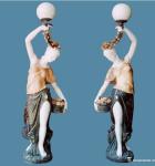Garden Hand Carved Natural Stone Sculpture 180cm White Marble Statue