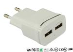 Quick Dual Port USB Wall Charger 5V 2.1A Universal Mobile Phone Charger