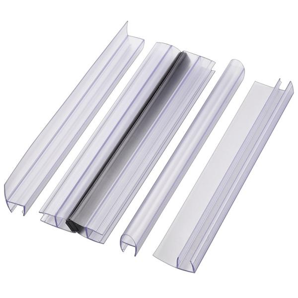 Transparent 8-12mm Shower Door Seal Strip Environmental Co-extruded PVC for