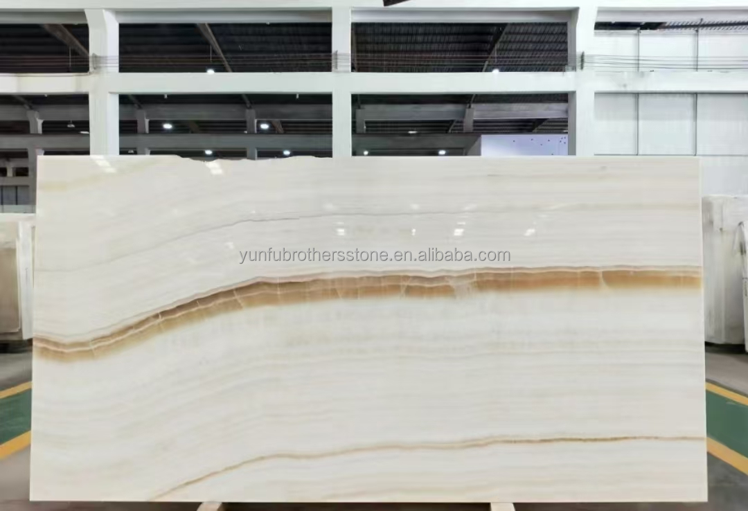 Modern Hotel Design Style Transparent White Jade Marble Slab for Wall and Floor
