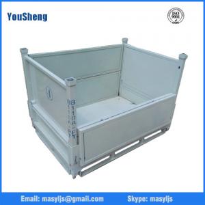 China Wholesale warehouse galvanized steel container,foldable metal cage storage container,folding steel storage cag on sale