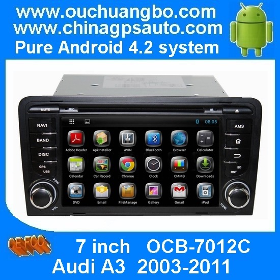 Android 4.2 system Audi A3 2003-2011 dvd radio with gps navigation mp3 player OCB-7012C