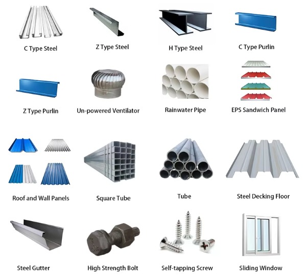 Hangar Garage Prefab Metal Warehouse Building Long Life