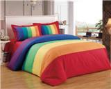 Wholesale Rainbow Energetic Bedding Duvet Cover 4pcs Set Polycotton Bedding Set Queen/King size from china suppliers