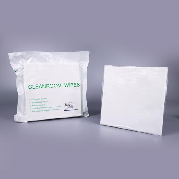 100 Polyester 240g Sterile Cleanroom Wipes 2 Ply 9x9 Inch Ultrasonically Sealed