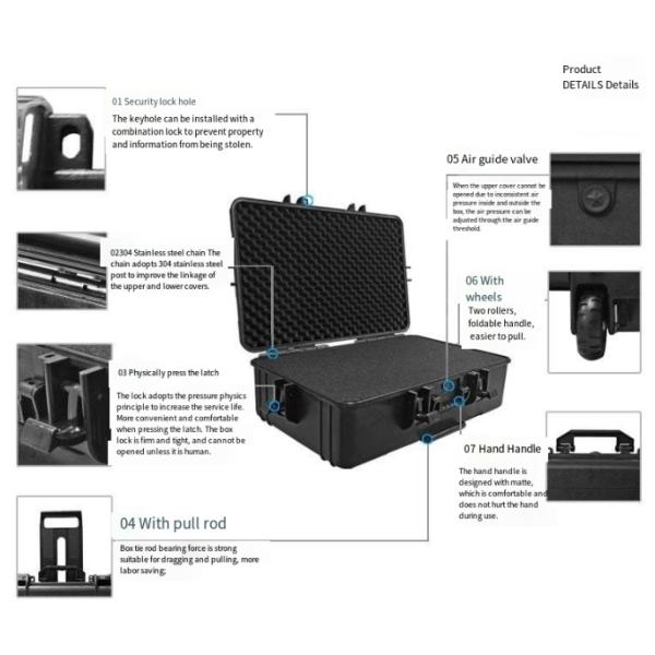Heavy Duty ABS Tool Box IP67 Waterproof with Custom Logo